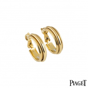 Piaget Yellow Gold Possession Hoop Earrings